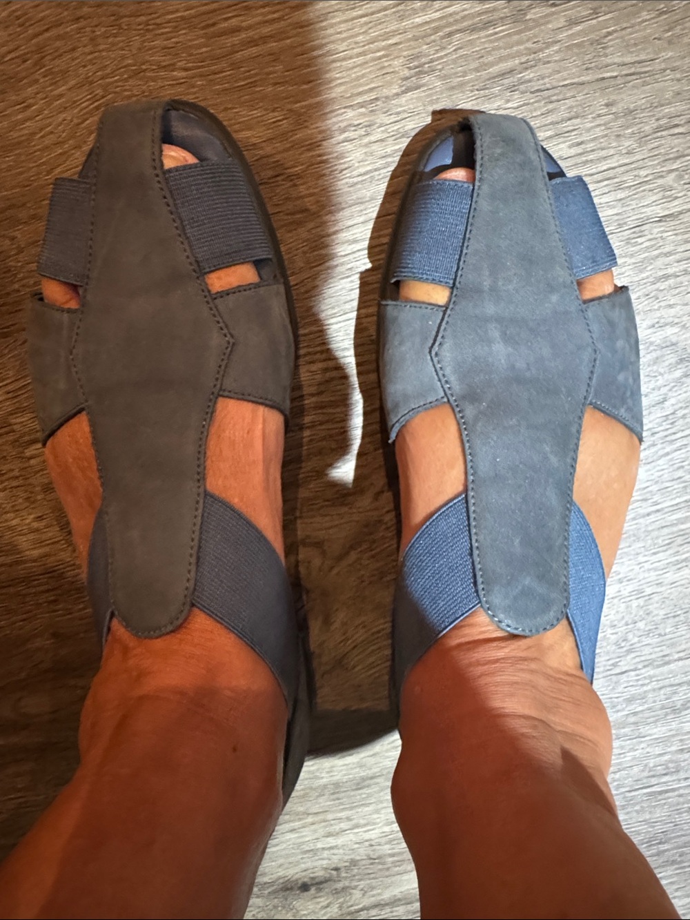 Capezio Blue Gray Suede Open-Toe Women's Sandals